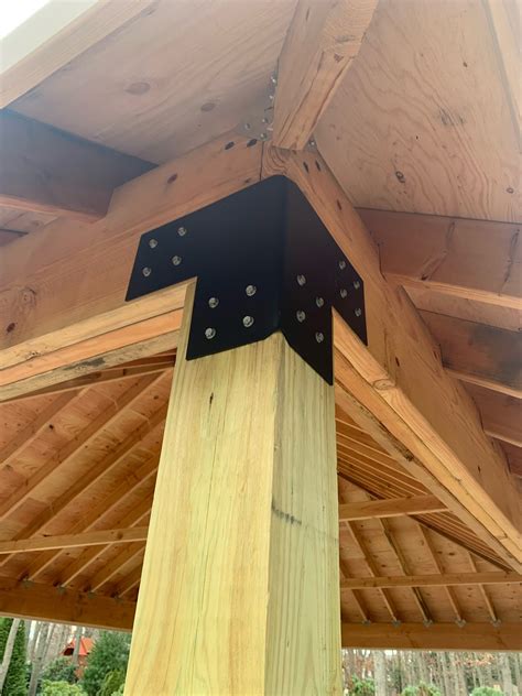 metal bracket for 6 by 6 post|6x6 post brackets to beams.